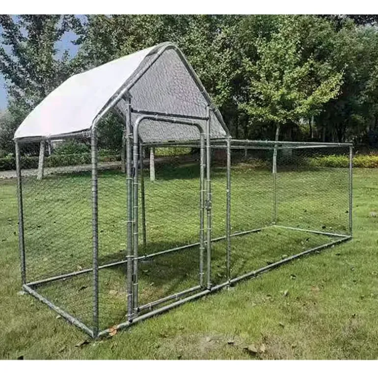 Enclos à volailles 3x1x1,5 m avec bâche Robuste et pratique