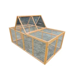 Enclos en bois 2 portes latérales 200 x 115 x 75 cm