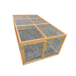 Enclos en bois 2 portes latérales 200 x 115 x 75 cm
