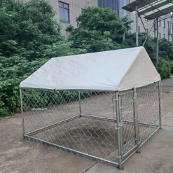 Enclos extérieur galvanisé avec toile imperméable 2x2x1,6 m