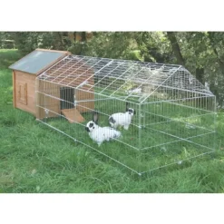 Enclos extérieur zingué avec bâche petits animaux