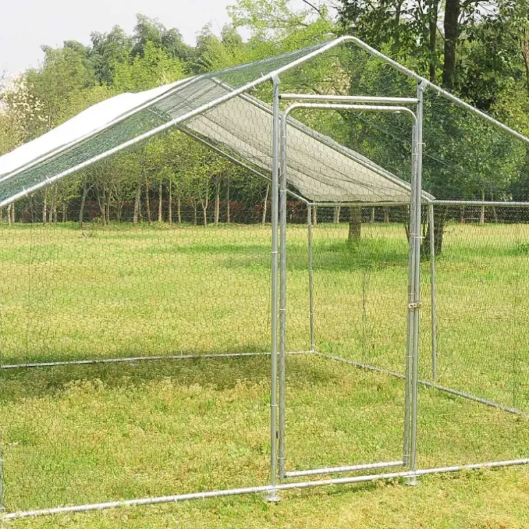 Enclos pour volailles 12m² - Structure galvanisée 4x3x2m