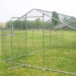 Enclos pour volailles 6x3x2m - 18m² en tube galvanisé et toile PE imperméable