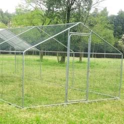 Enclos pour volailles 6x3x2m - 18m² en tube galvanisé et toile PE imperméable