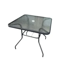 Ensemble Apéro 5 Pièces - Table + 4 Chaises Pliables en Acier et Textilène