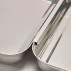 Ensemble pour paner inox 430 - 20,5x15,5x3cm empilable