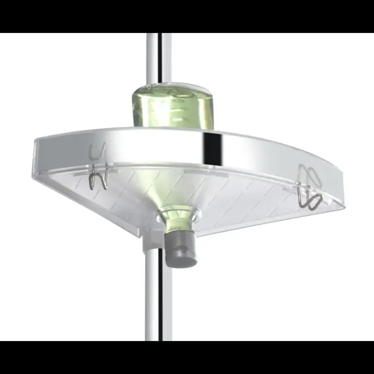 Etagère de douche télescopique acier inoxydable 3 tablettes d'angle