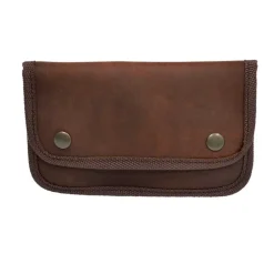 Etui 10 balles fermeture pression luxe cuir vieilli de vachette
