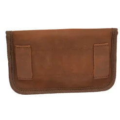 Etui 10 balles fermeture pression luxe cuir vieilli de vachette