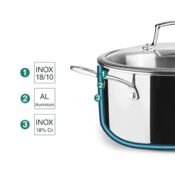 Faitout Trichef en acier inoxydable Ø20cm - Lacor