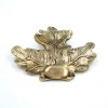 Feuille de chêne détaillée et réaliste en bronze 85x85mm