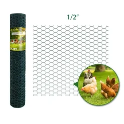 Filet Hexa Plasti Vert - Maille 13 - Hauteur 1m - 25m linéaires