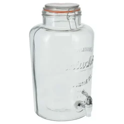 Fontaine à boisson en verre 8L - Robinet verseur et couvercle à clip