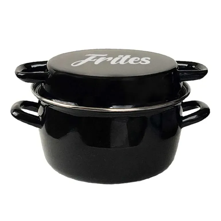 Friteuse couvercle émail+ panier Ø26cm- Compatible tous système de cuisson