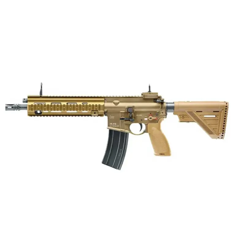 Fusil à gaz ambidextre 416 A5 TAN BBS 6mm blowback full métal 1J