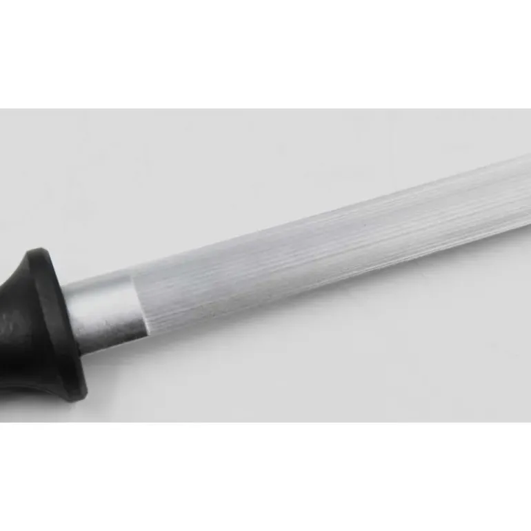 Fusil aiguiseur de couteau lame inox diamant mèche ovale 28cm