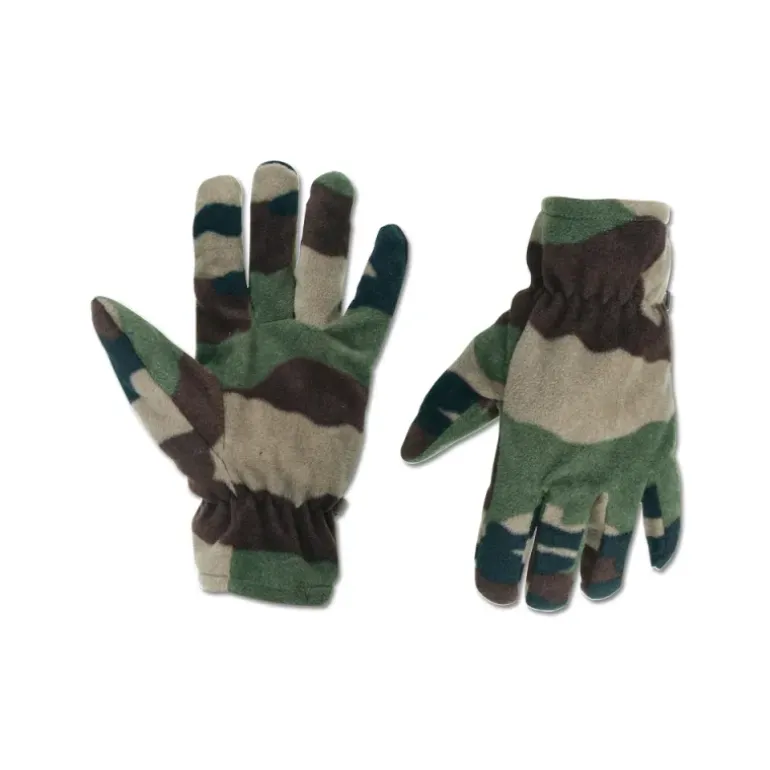Gants polaires légers élastique fibre polaire polyester camo
