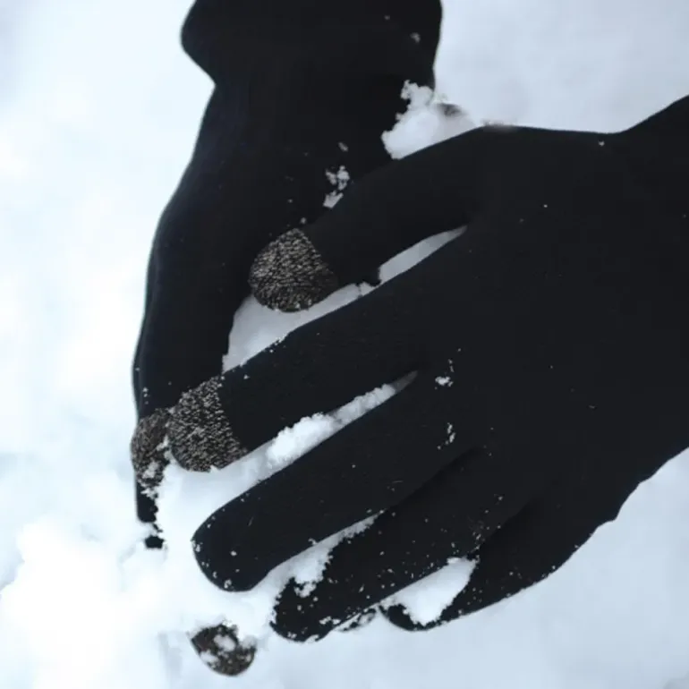 Gants étanches anti transpiration nylon fibres bambou noir 7 à 9