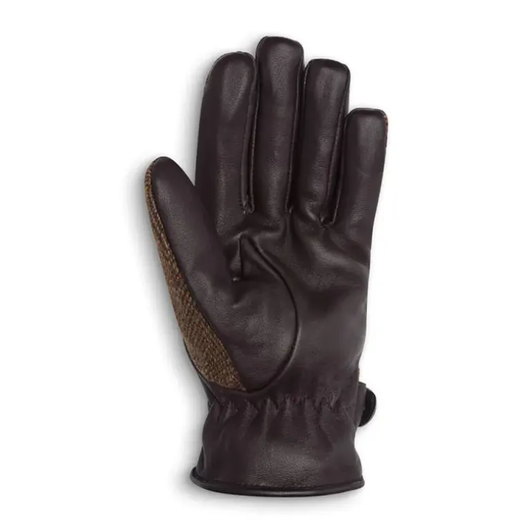 Gants Walker and Hawkes Brookmore Marron Cuir Tweed