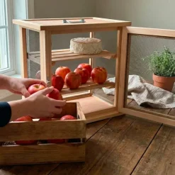Garde manger en hêtre pour fruits et légumes hauteur 40 cm