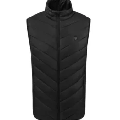 Gilet chauffant 3 niveaux polyester noir M à 2XL 75x46x4cm