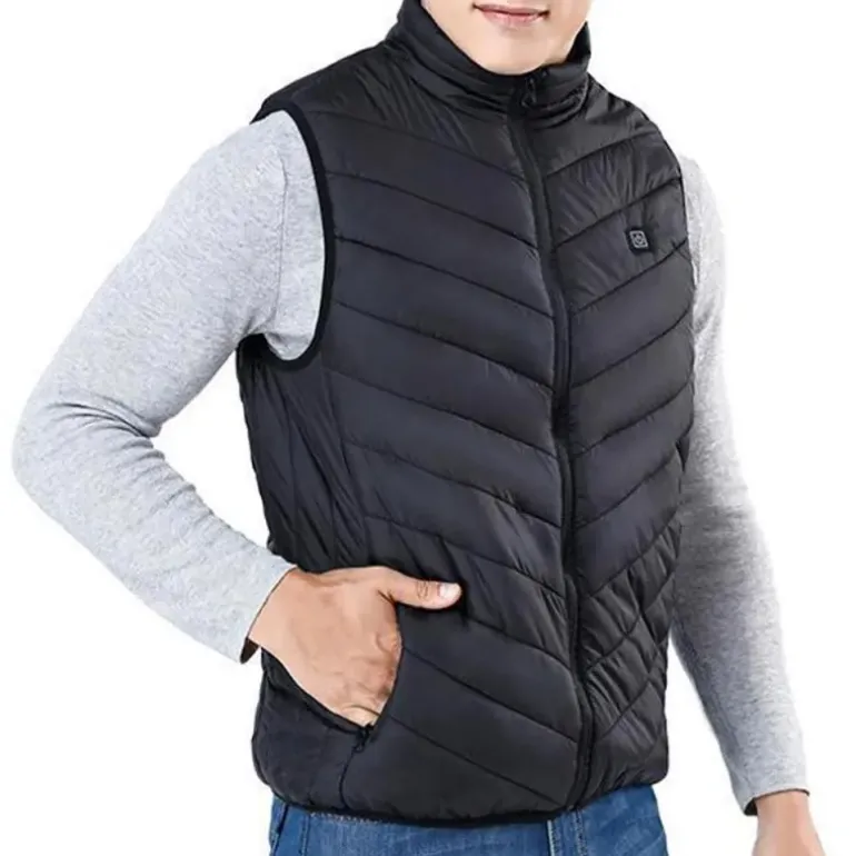 Gilet chauffant 3 niveaux polyester noir M à 2XL 75x46x4cm