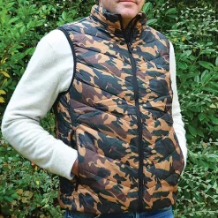 Gilet chauffant fibre polyester et carbone camo CE M à 3XL