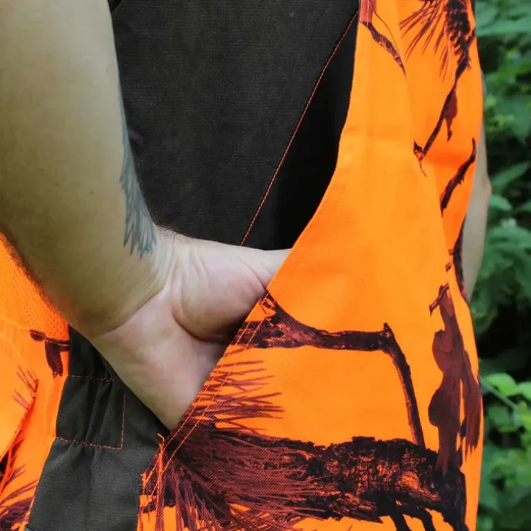 Gilet Classy déperlant polyester nylon camo orange vert S à 4XL