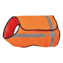 Gilet de sécurité chien Stepland orange fluo en M/L