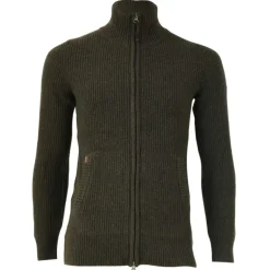Gilet femme Shirley col montant laine vert loden XS à 3XL