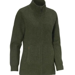 Gilet femme Shirley col montant laine vert loden XS à 3XL