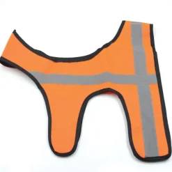 Gilet orange fluo bande réfléchissantes pour chien 3 tailles