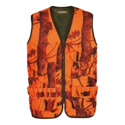 Gilet réversible Savane polyester coton kaki orange M à 4XL
