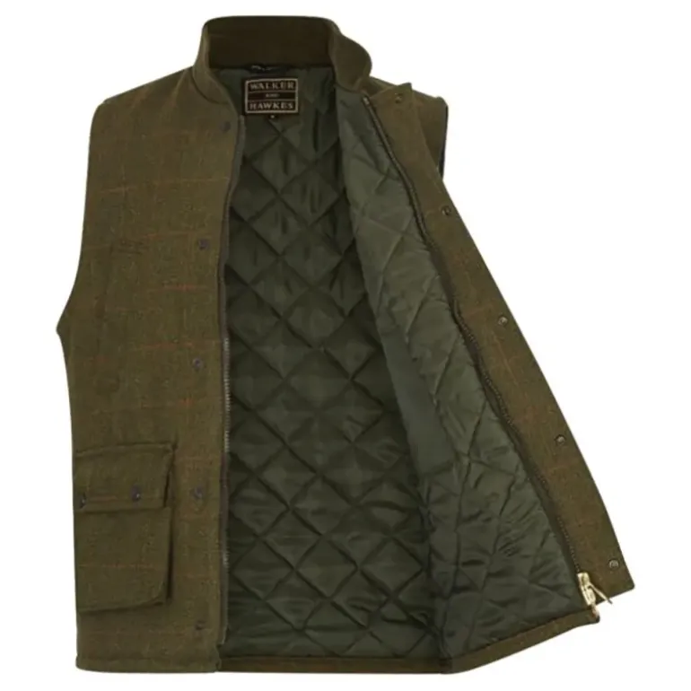 Gilet Walker and Hawkes Barington Shooting Vert Laine