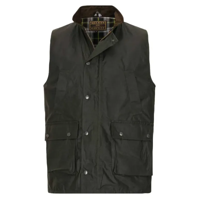 Gilet Walker and Hawkes Winchester Vert Coton Ciré