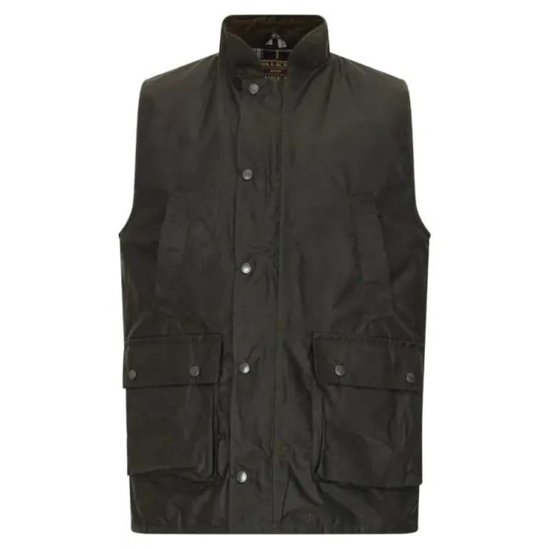 Gilet Walker and Hawkes Winchester Vert Coton Ciré