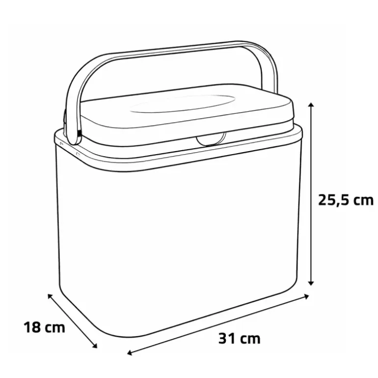 Glacière 10L Bleue - Intérieur Blanc - Plastique Rigide
