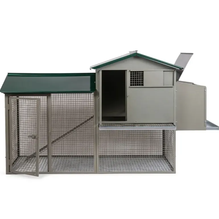 Grand poulailler métal galvanisé 3/4 poules 200X80X120 cm