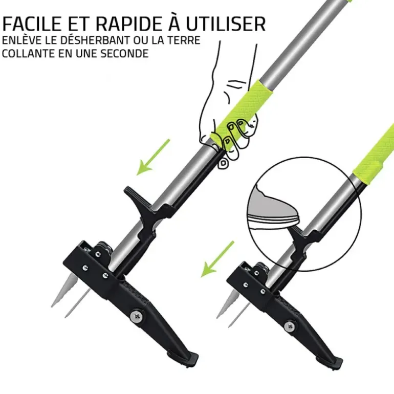 Griffe d’arrache-herbe manuelle aluminium 98 cm
