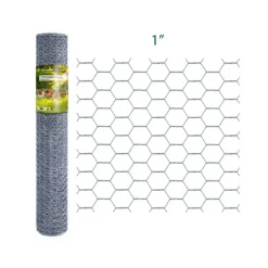 Grillage hexagonal galvanisé maille 25 mm - Hauteur 0,50 m - Rouleau de 25 m