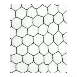 Grillage maille hexagonale 25mm plastifié vert hauteur de 0,5 m