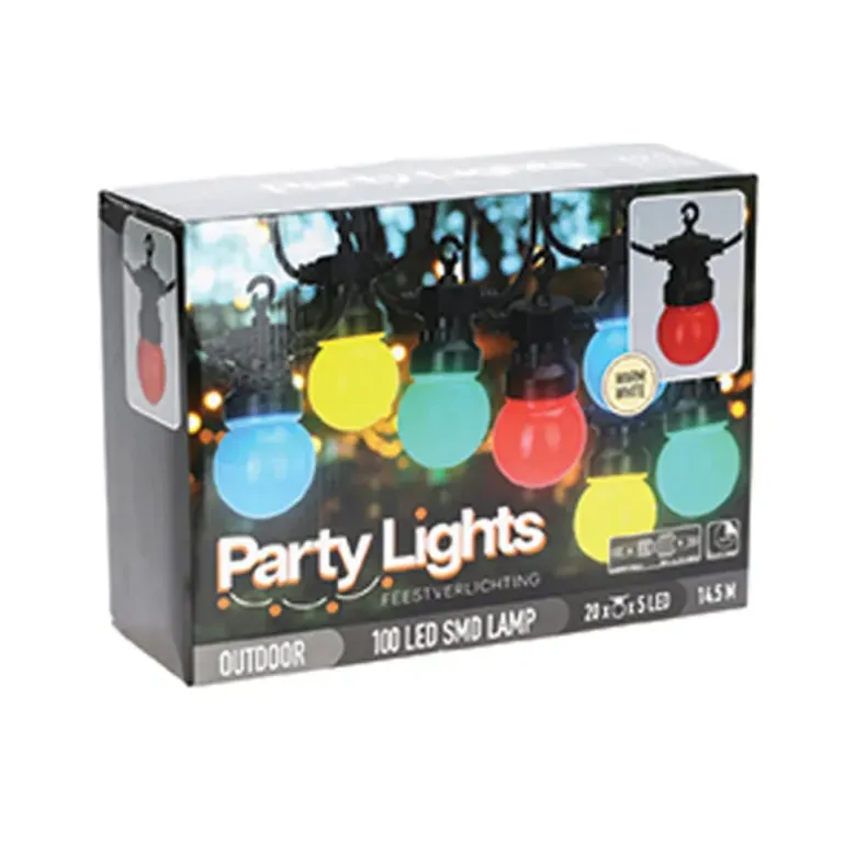 Guirlande lumineuse 20 boules couleur - 14,5 m