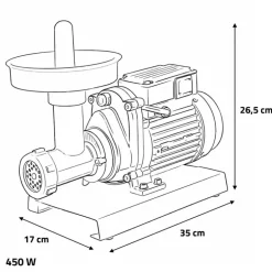Hachoir à viande électrique 450 Watts Reber® professionnel