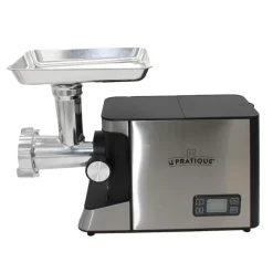 Hachoir électrique 900W 45x19x34cm 3 plaques acier entonnoirs