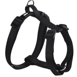 Harnais en Nylon Noir - Ajustable 40-65 cm