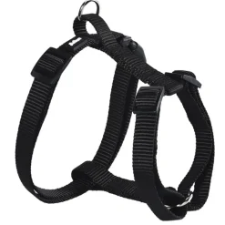 Harnais en Nylon Noir - Ajustable 40-65 cm