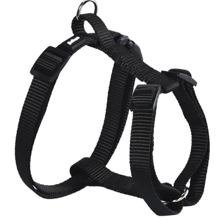 Harnais en Nylon Noir - Ajustable 52-80 cm
