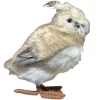 Hibou debout 34cm brun clair 19x16x29cm déco