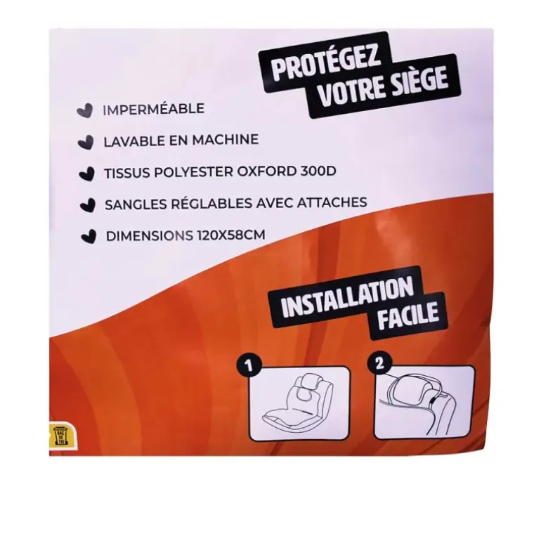 Housse protection voiture imperméable siège avant
