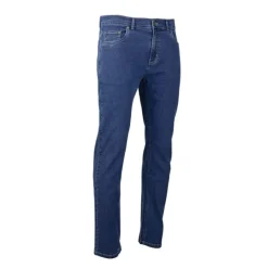 Jeans coupe droite Andrew 5 poches coton bleu moyen 40 à 54